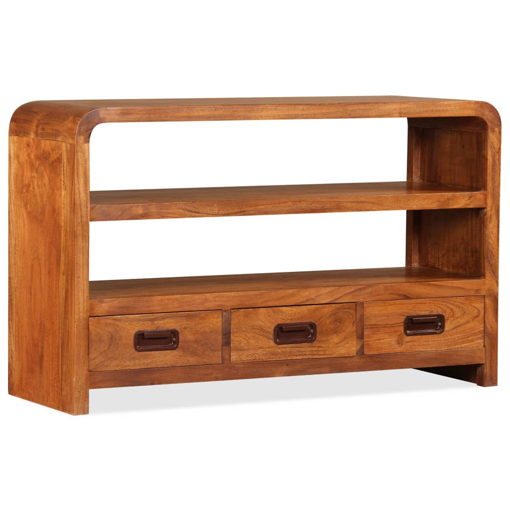 Tv-meubel 90x30x55 cm massief acaciahout is nu te koop bij PeponiXL, paradijselijk wonen!