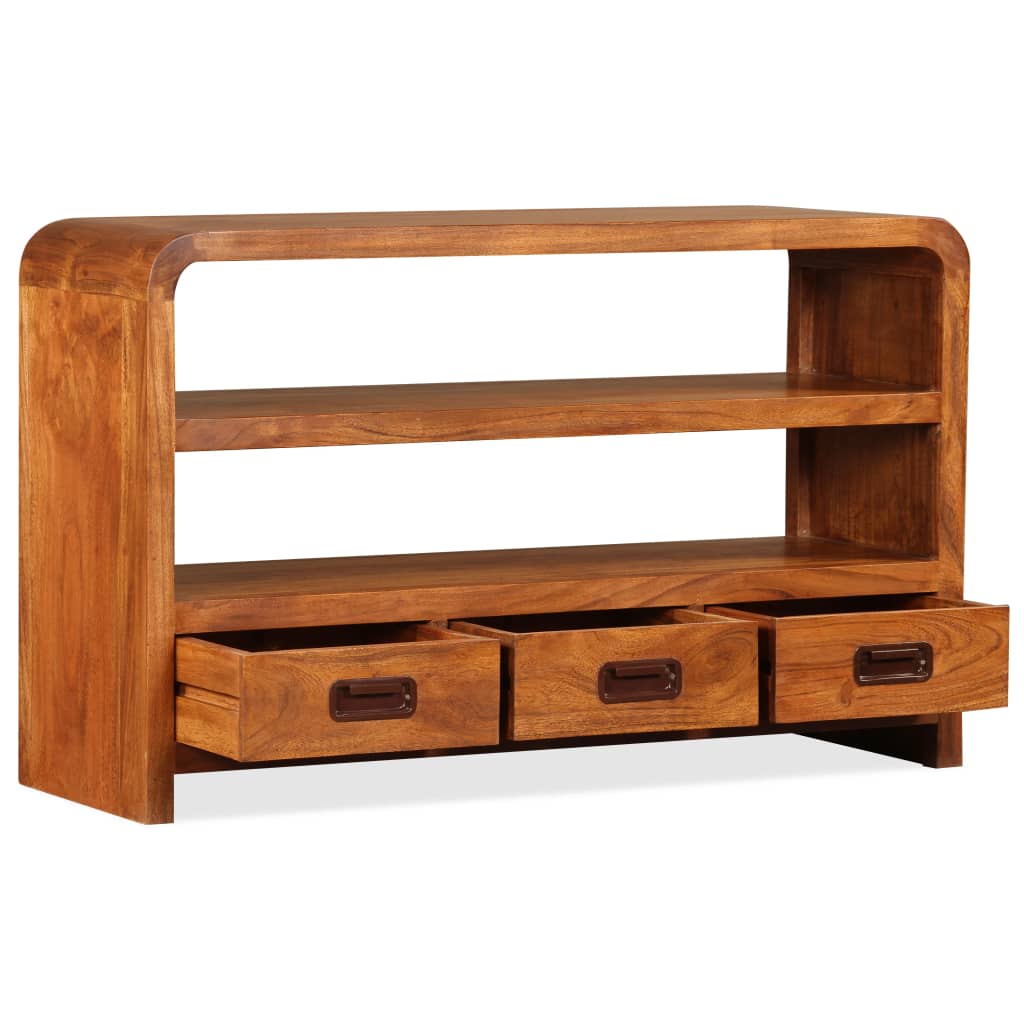 Tv-meubel 90x30x55 cm massief acaciahout is nu te koop bij PeponiXL, paradijselijk wonen!