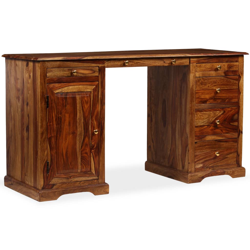 Schrijftafel 140x50x76 cm massief acaciahout is nu te koop bij PeponiXL, paradijselijk wonen!