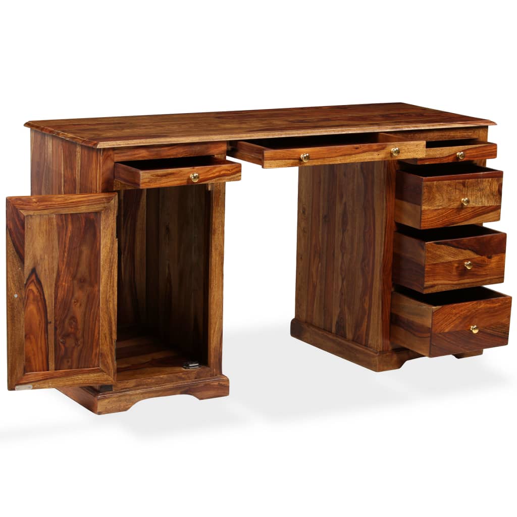 Schrijftafel 140x50x76 cm massief acaciahout is nu te koop bij PeponiXL, paradijselijk wonen!