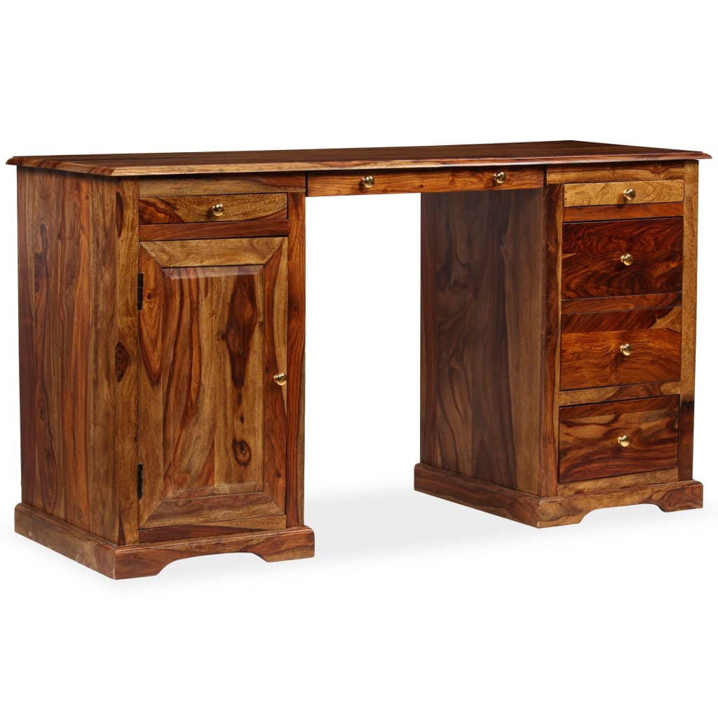 Schrijftafel 140x50x76 cm massief acaciahout is nu te koop bij PeponiXL, paradijselijk wonen!