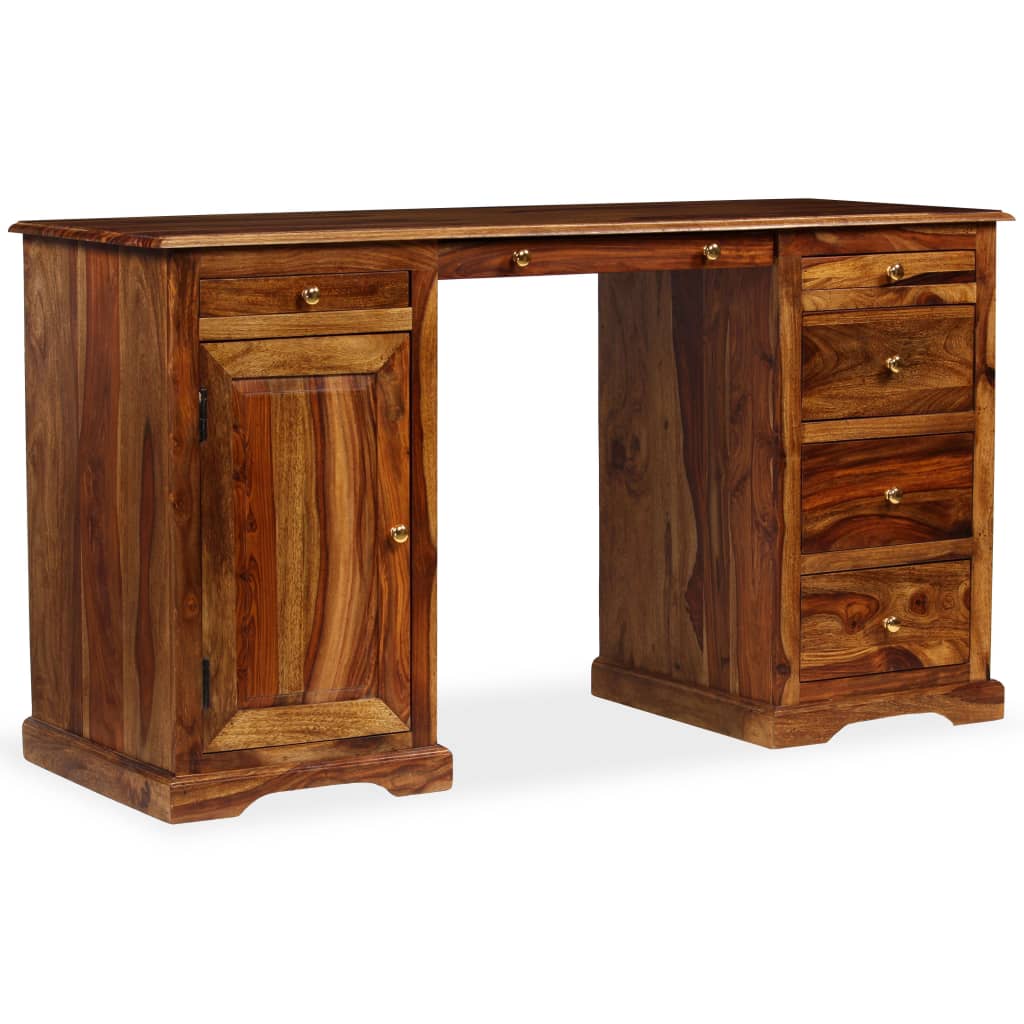 Schrijftafel 140x50x76 cm massief acaciahout is nu te koop bij PeponiXL, paradijselijk wonen!