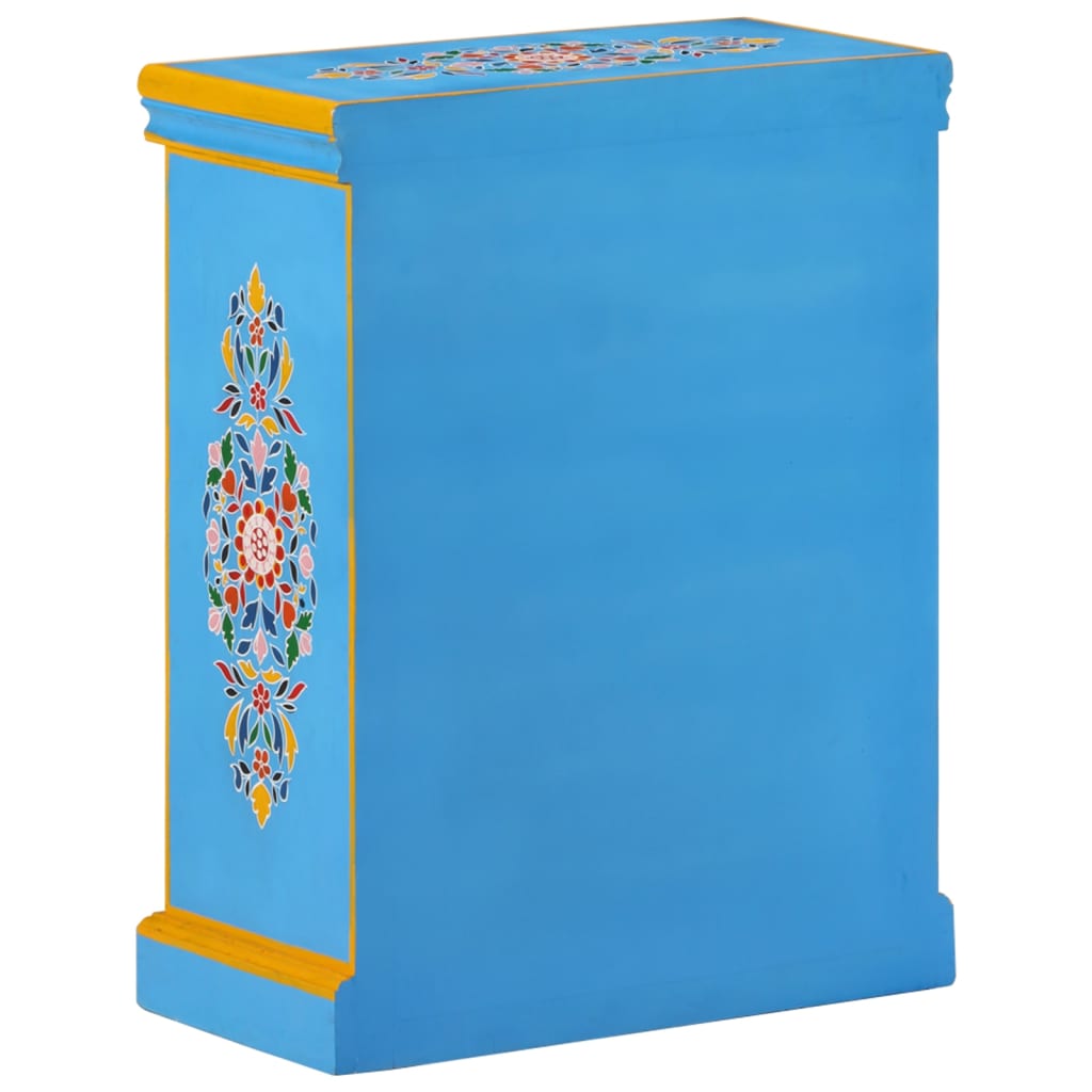 Wandkast handgeschilderd massief mangohout turquoise is nu te koop bij PeponiXL, paradijselijk wonen!