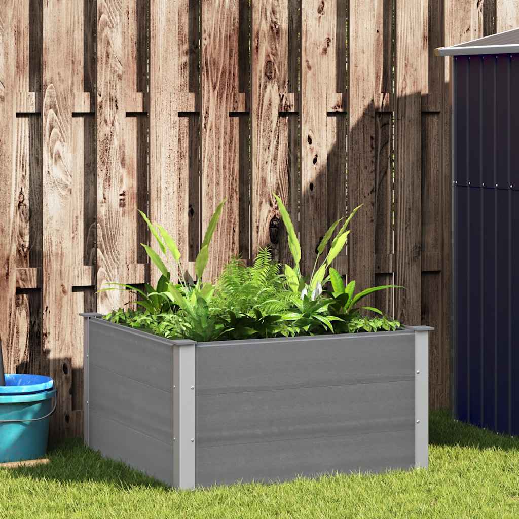 Plantenbak verhoogd 100x100x54 cm HKC grijs is nu te koop bij PeponiXL, paradijselijk wonen!