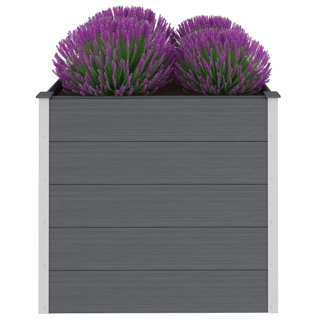 Plantenbak verhoogd 100x100x91 cm HKC grijs is nu te koop bij PeponiXL, paradijselijk wonen!
