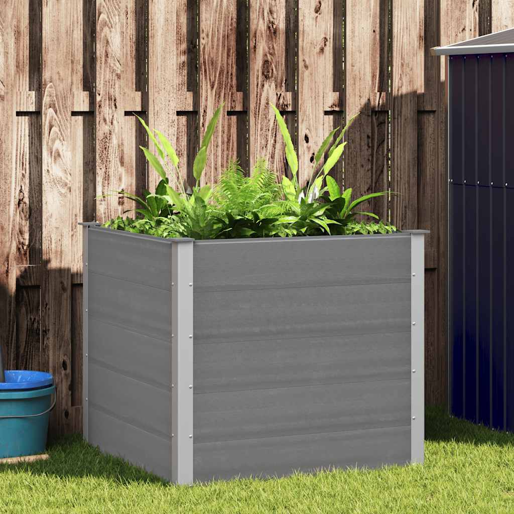 Plantenbak verhoogd 100x100x91 cm HKC grijs is nu te koop bij PeponiXL, paradijselijk wonen!
