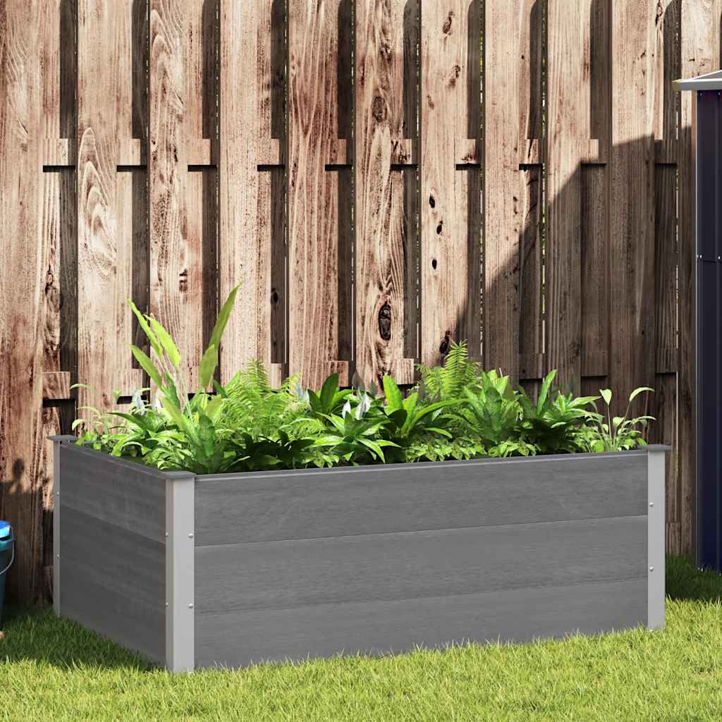 Plantenbak verhoogd 150x100x54 cm HKC grijs is nu te koop bij PeponiXL, paradijselijk wonen!