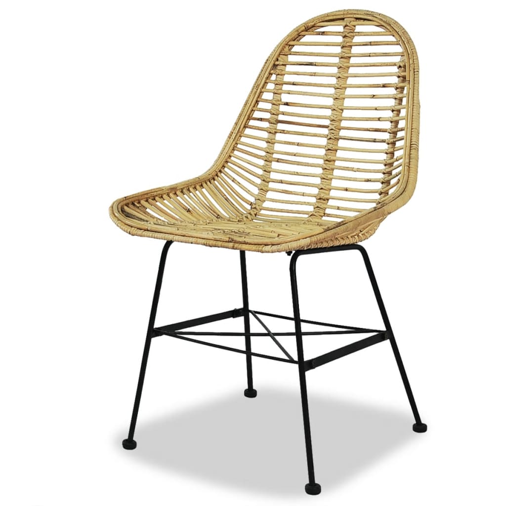 Eetkamerstoelen 2 st natuurlijk rattan is nu te koop bij PeponiXL, paradijselijk wonen!