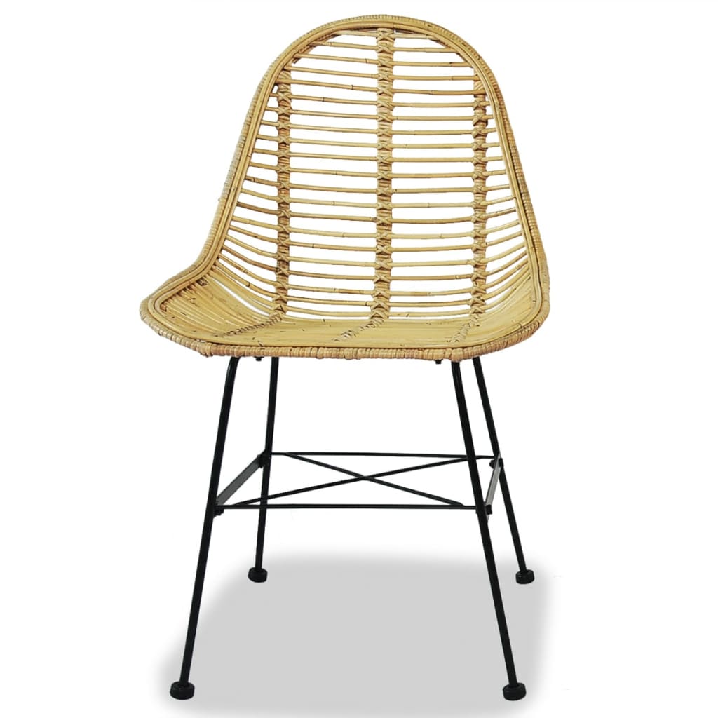 Eetkamerstoelen 4 st natuurlijk rattan is nu te koop bij PeponiXL, paradijselijk wonen!