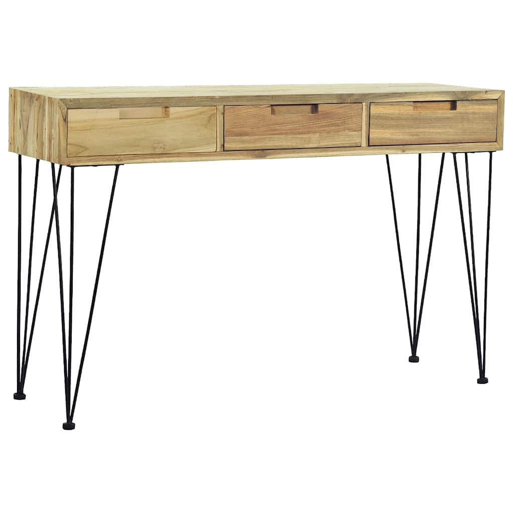 Wandtafel 120x35x76 cm massief teakhout is nu te koop bij PeponiXL, paradijselijk wonen!