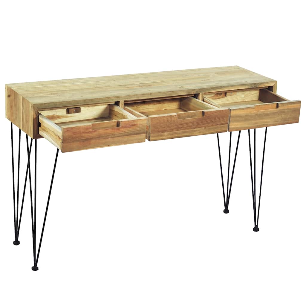 Wandtafel 120x35x76 cm massief teakhout is nu te koop bij PeponiXL, paradijselijk wonen!