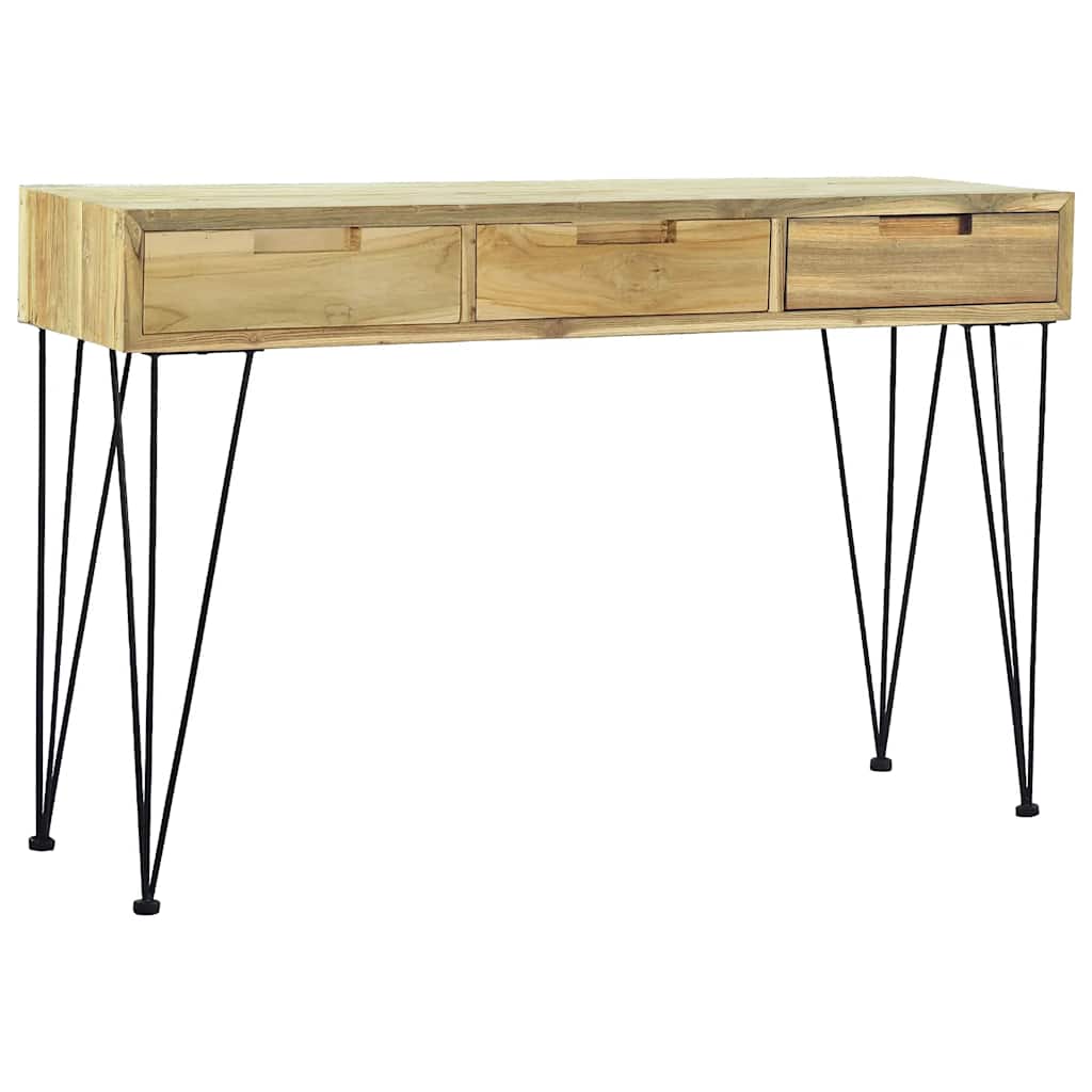 Wandtafel 120x35x76 cm massief teakhout is nu te koop bij PeponiXL, paradijselijk wonen!