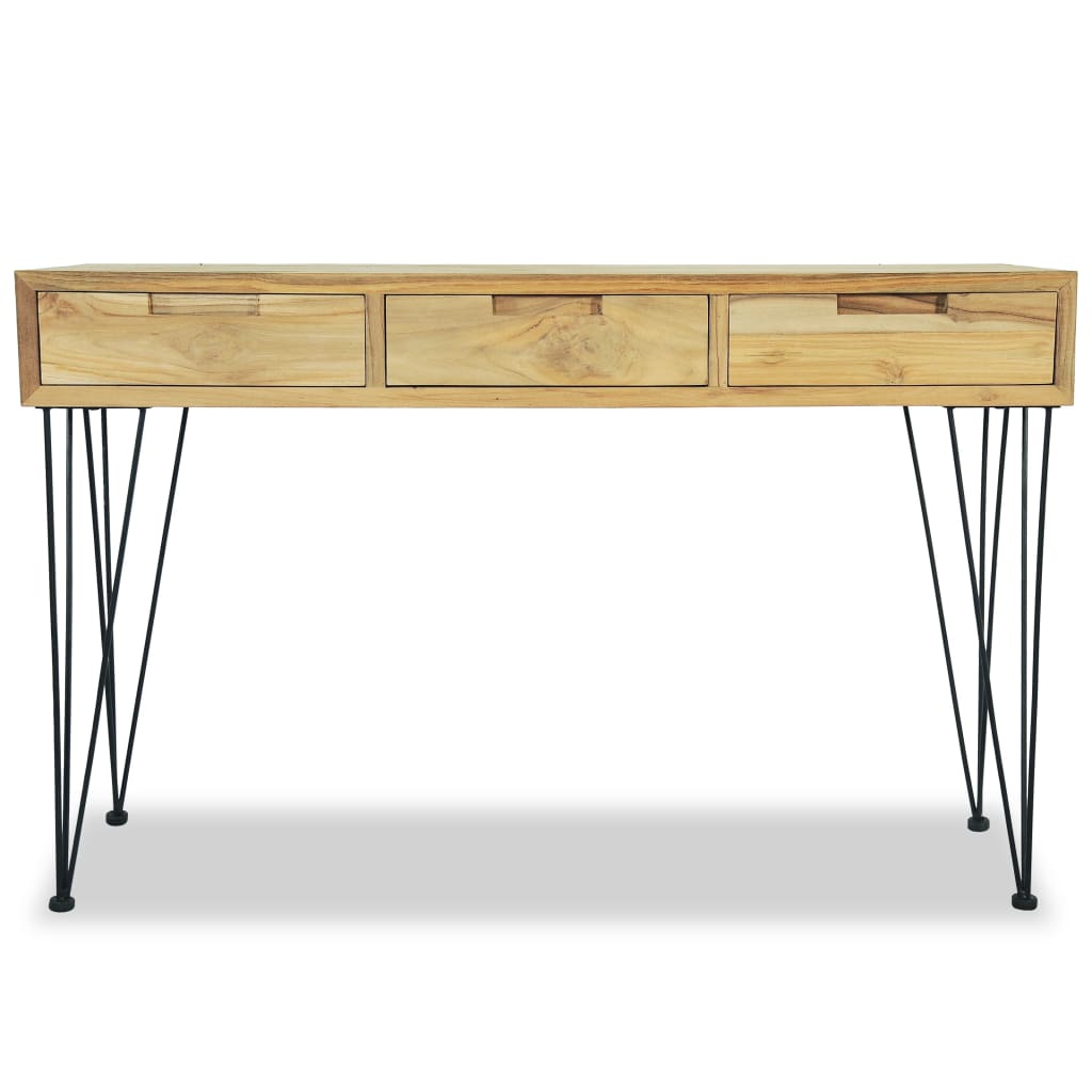 Wandtafel 120x35x76 cm massief teakhout is nu te koop bij PeponiXL, paradijselijk wonen!