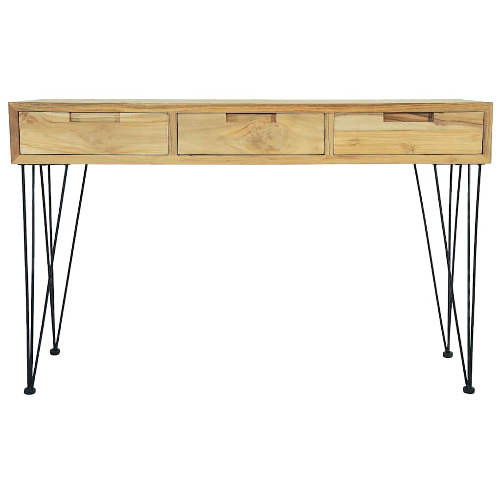 Wandtafel 120x35x76 cm massief teakhout is nu te koop bij PeponiXL, paradijselijk wonen!