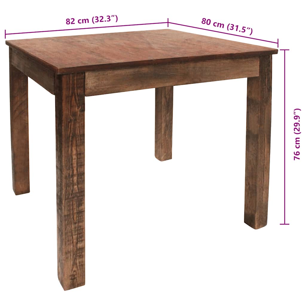 Eettafel 82x80x76 cm gemengd gerecycled hout is nu te koop bij PeponiXL, paradijselijk wonen!