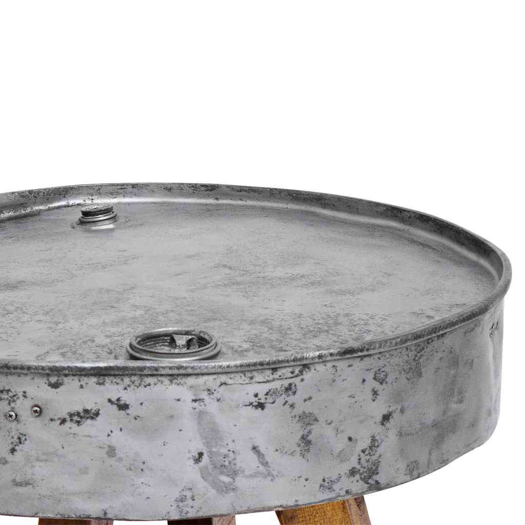 Salontafel 60x45 cm gemengd gerecycled hout zilver is nu te koop bij PeponiXL, paradijselijk wonen!