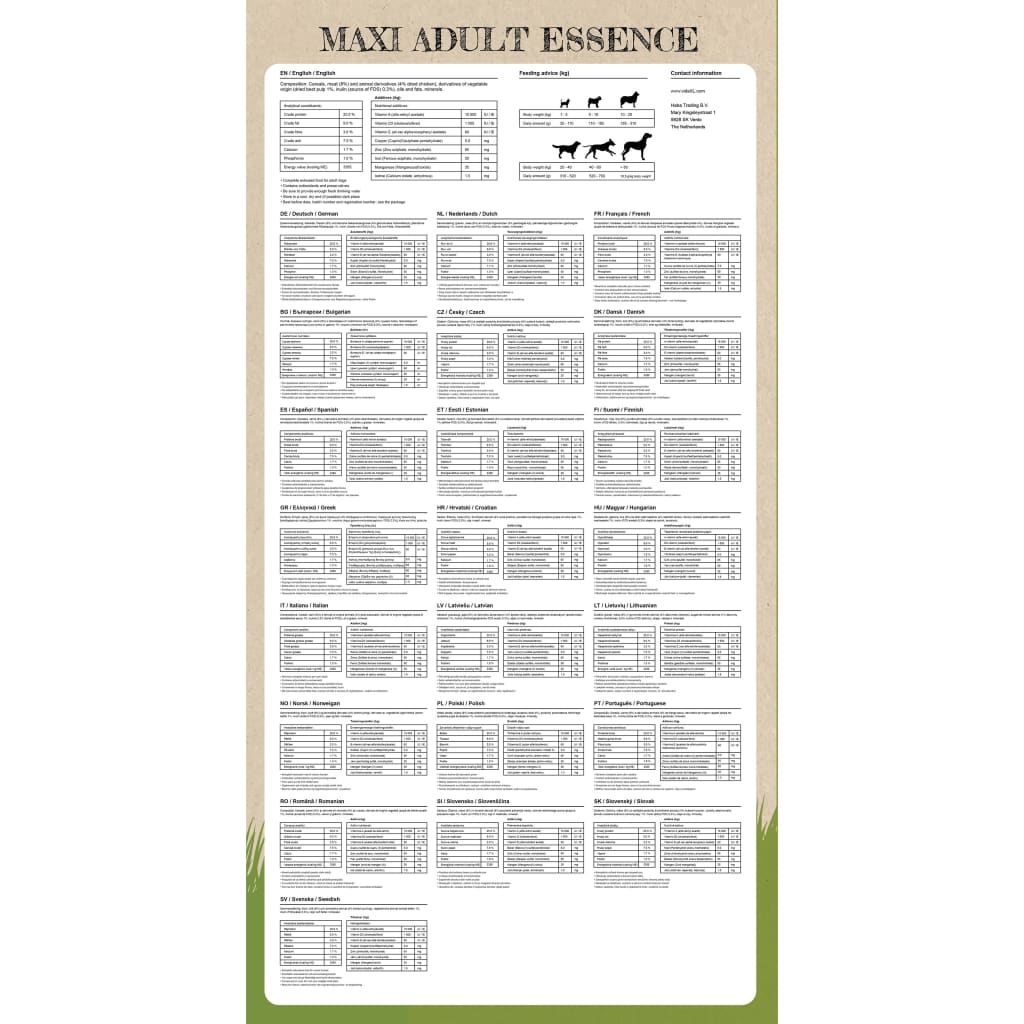 Premium hondenvoer droog Maxi Adult Essence Beef & Chicken 15kg is nu te koop bij PeponiXL, paradijselijk wonen!