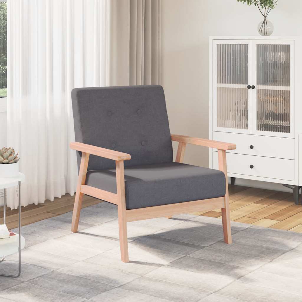 Fauteuil stof donkergrijs is nu te koop bij PeponiXL, paradijselijk wonen!