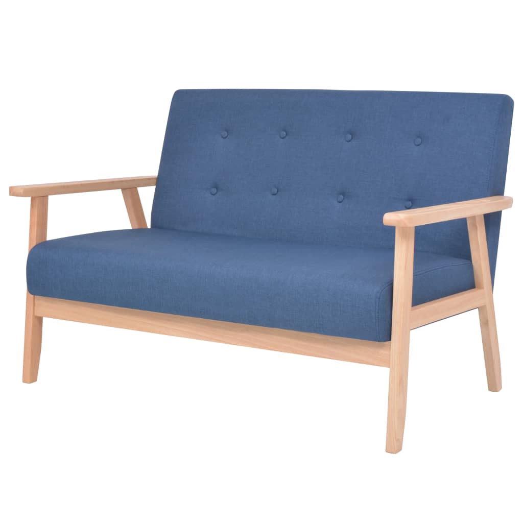 Tweezitsbank stof blauw is nu te koop bij PeponiXL, paradijselijk wonen!