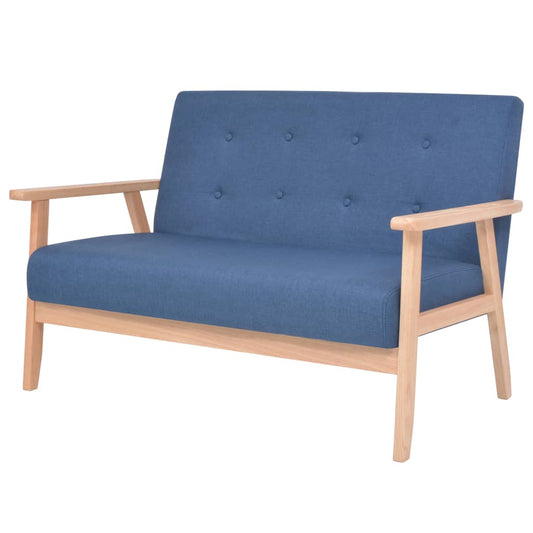 Tweezitsbank stof blauw is nu te koop bij PeponiXL, paradijselijk wonen!