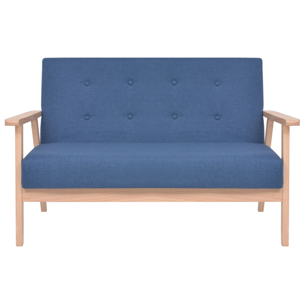 Tweezitsbank stof blauw is nu te koop bij PeponiXL, paradijselijk wonen!