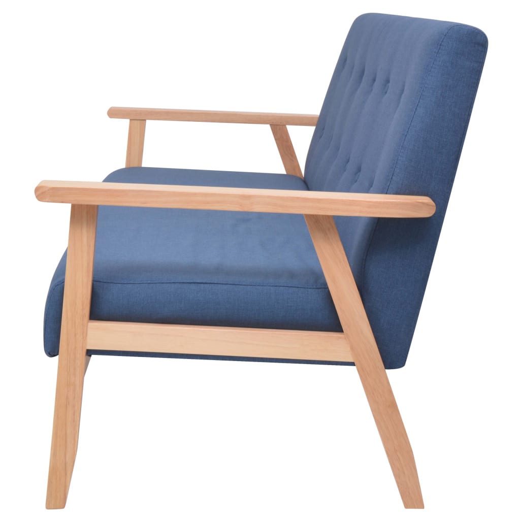 Driezitsbank stof blauw is nu te koop bij PeponiXL, paradijselijk wonen!