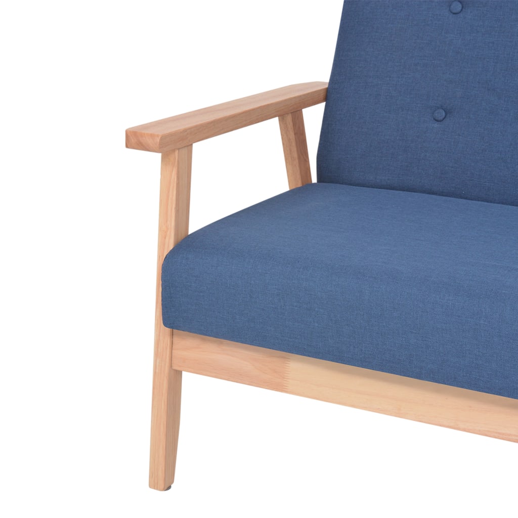 Driezitsbank stof blauw is nu te koop bij PeponiXL, paradijselijk wonen!