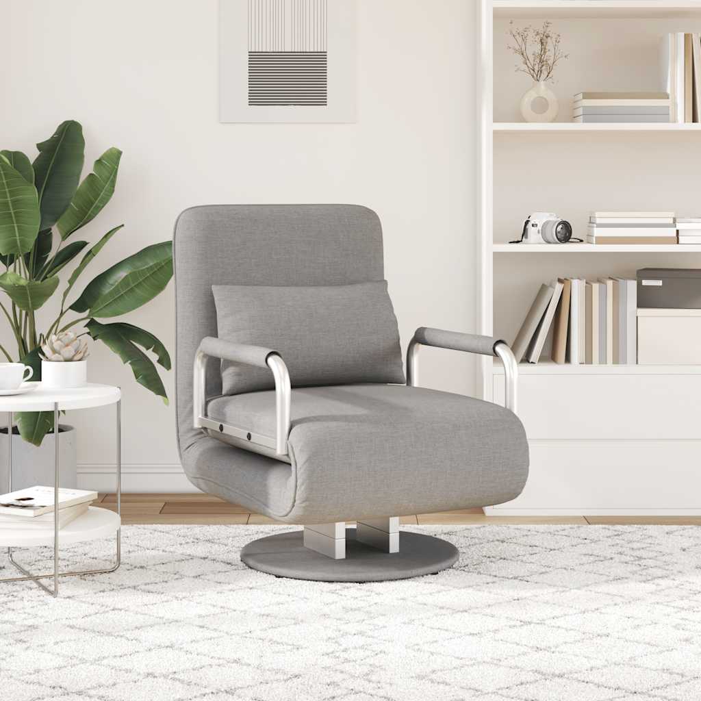 Draaistoel en slaapbank stof lichtgrijs is nu te koop bij PeponiXL, paradijselijk wonen!