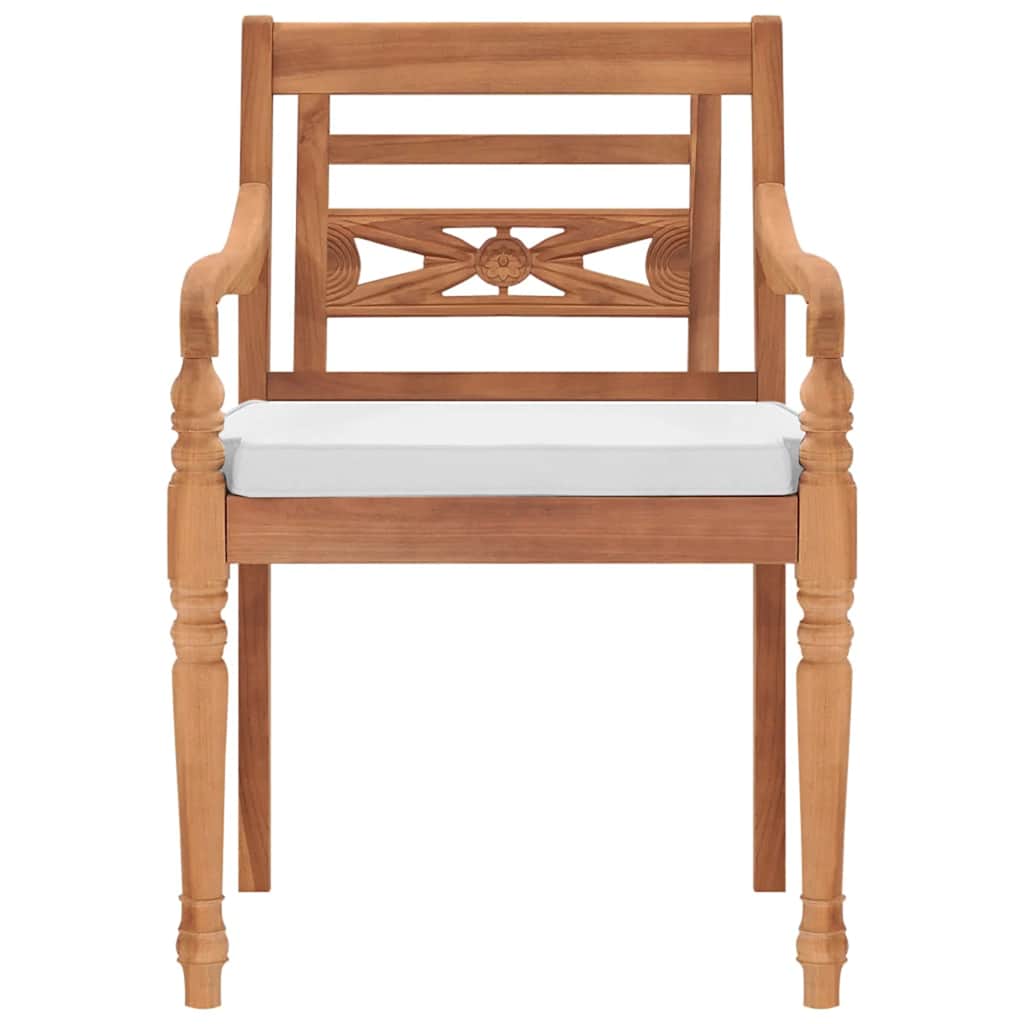 Stoelen Batavia 2 st met kussens massief teakhout is nu te koop bij PeponiXL, paradijselijk wonen!