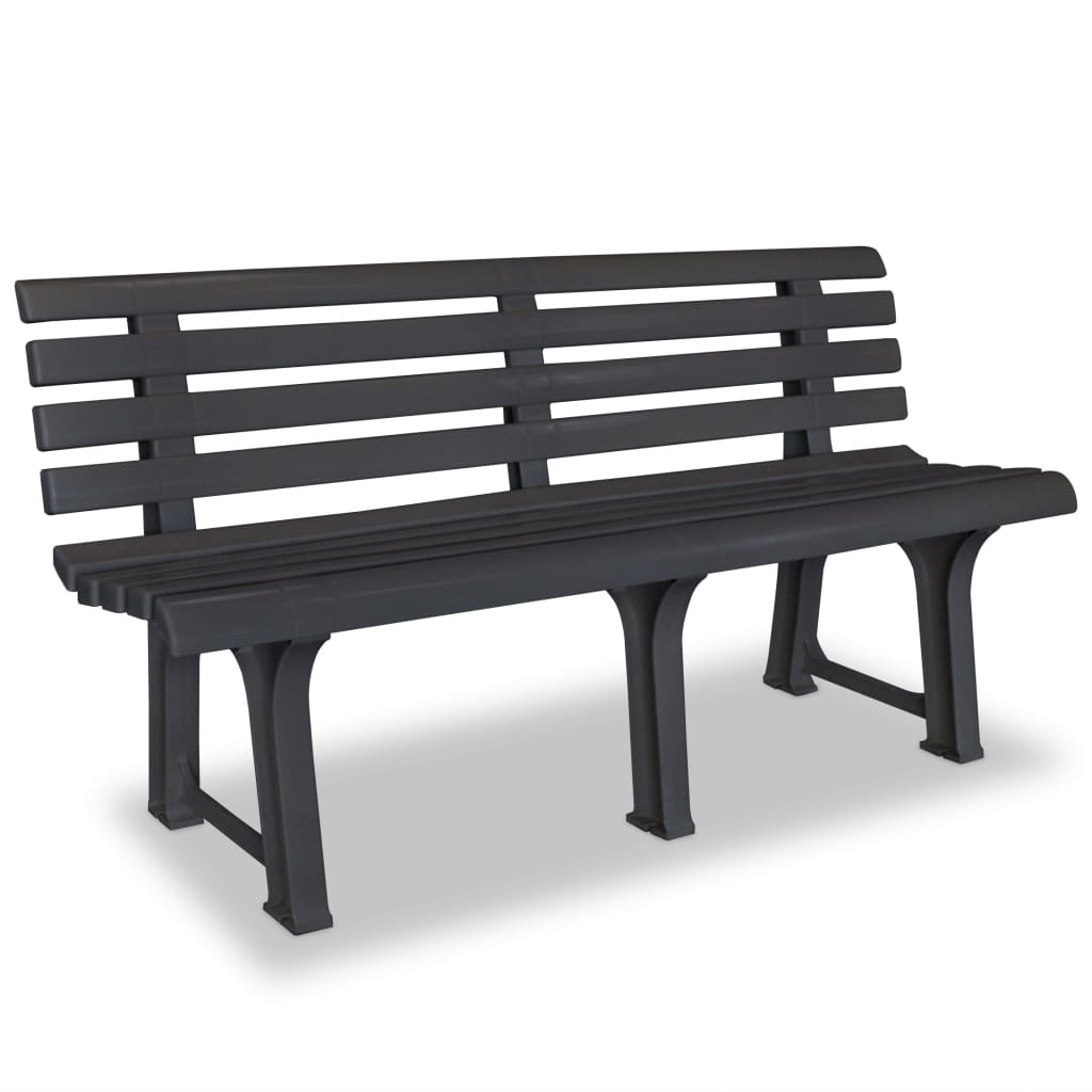Tuinbank 145,5 cm kunststof antraciet is nu te koop bij PeponiXL, paradijselijk wonen!