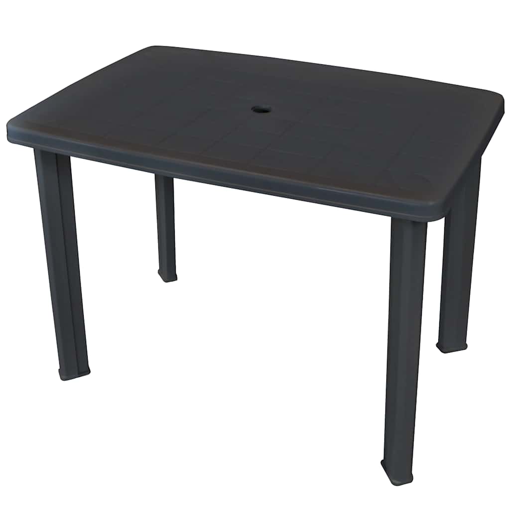 Tuintafel 101x68x72 cm kunststof antraciet is nu te koop bij PeponiXL, paradijselijk wonen!