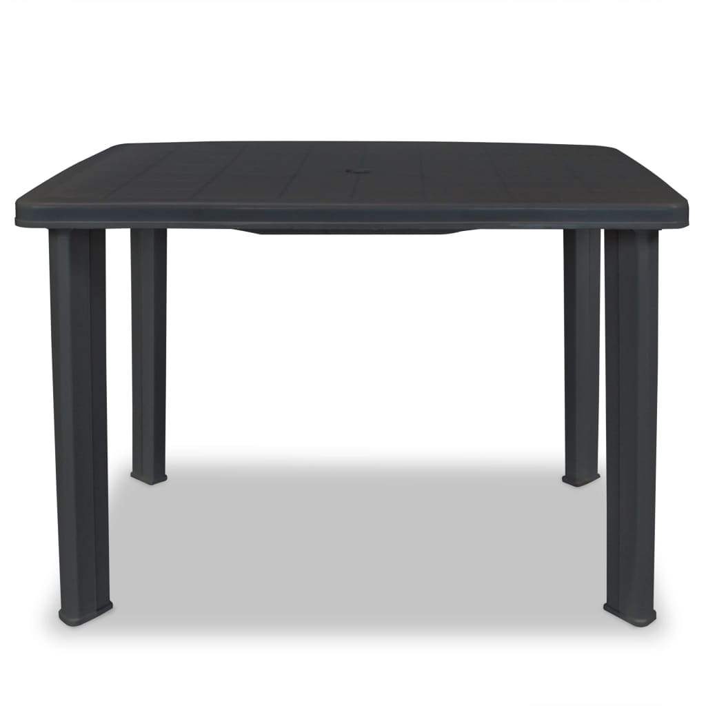 Tuintafel 101x68x72 cm kunststof antraciet is nu te koop bij PeponiXL, paradijselijk wonen!