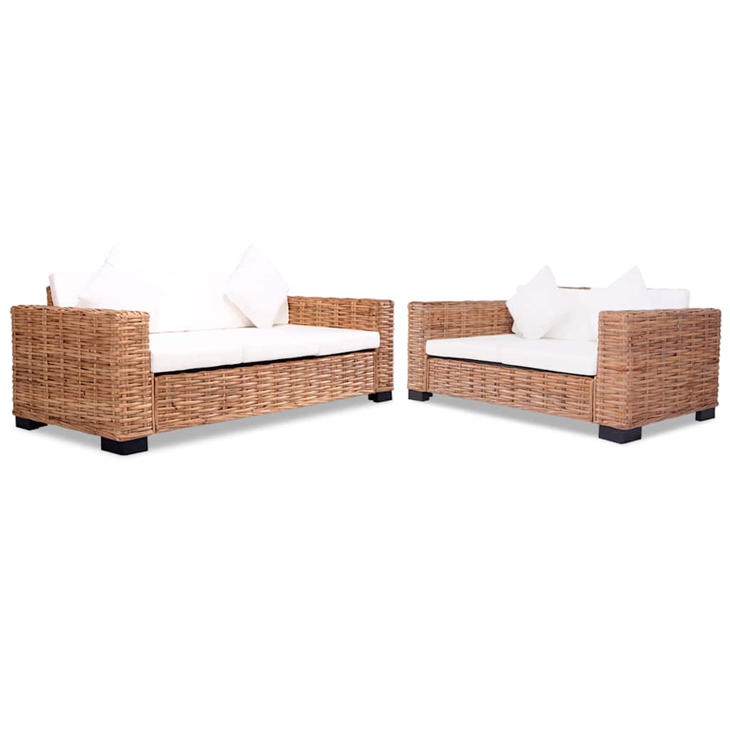 15-delig Bankstel natuurlijk rattan is nu te koop bij PeponiXL, paradijselijk wonen!