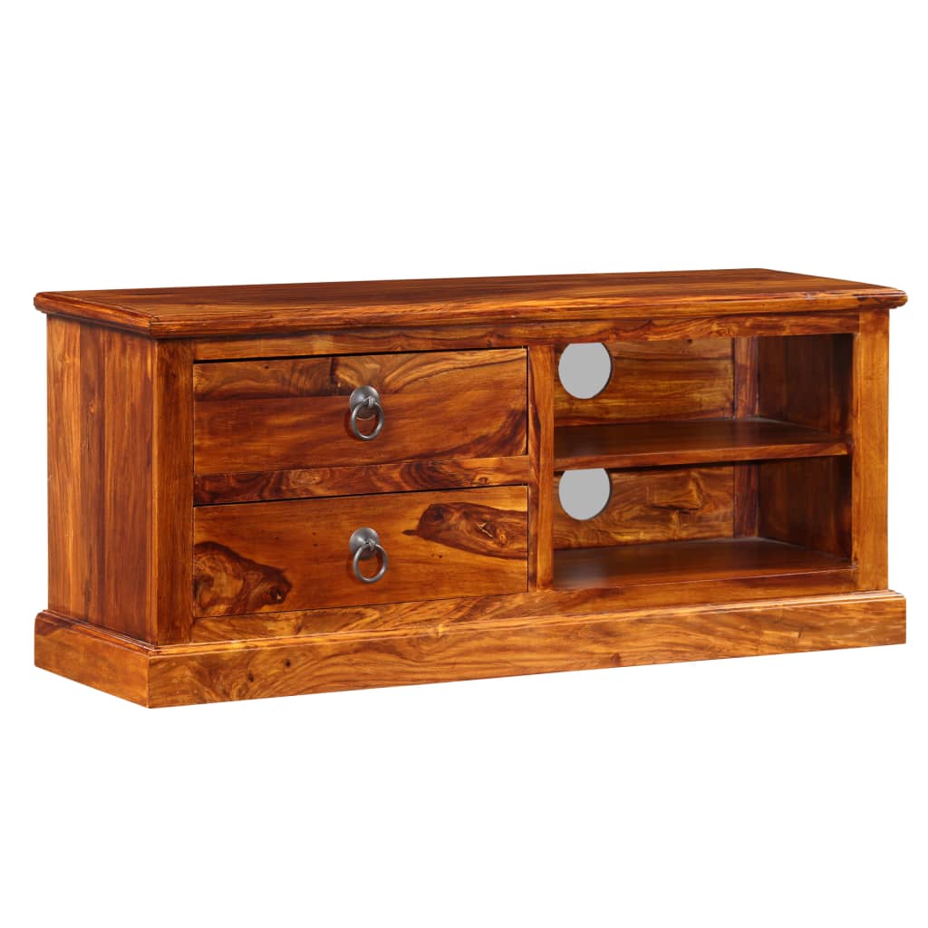 Tv-meubel 90x30x40 cm massief acaciahout is nu te koop bij PeponiXL, paradijselijk wonen!