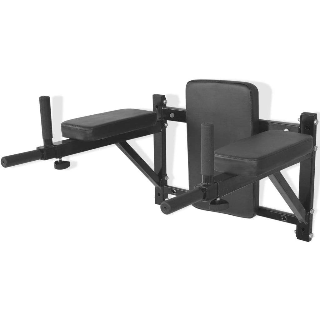 Dipstation fitnessapparaat wandgemonteerd zwart is nu te koop bij PeponiXL, paradijselijk wonen!