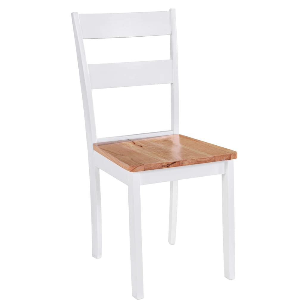Eetkamerstoelen 2 st massief rubberwood wit is nu te koop bij PeponiXL, paradijselijk wonen!