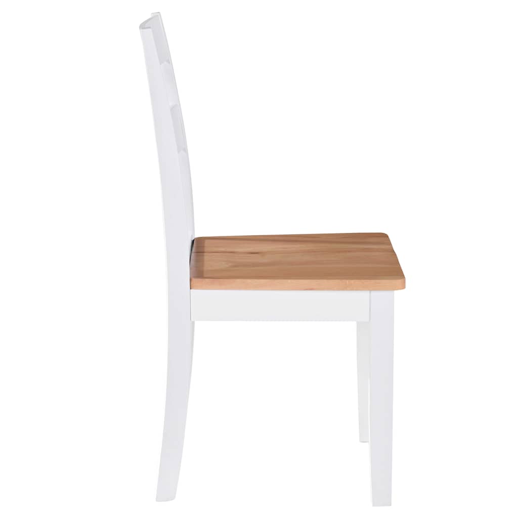Eetkamerstoelen 2 st massief rubberwood wit is nu te koop bij PeponiXL, paradijselijk wonen!