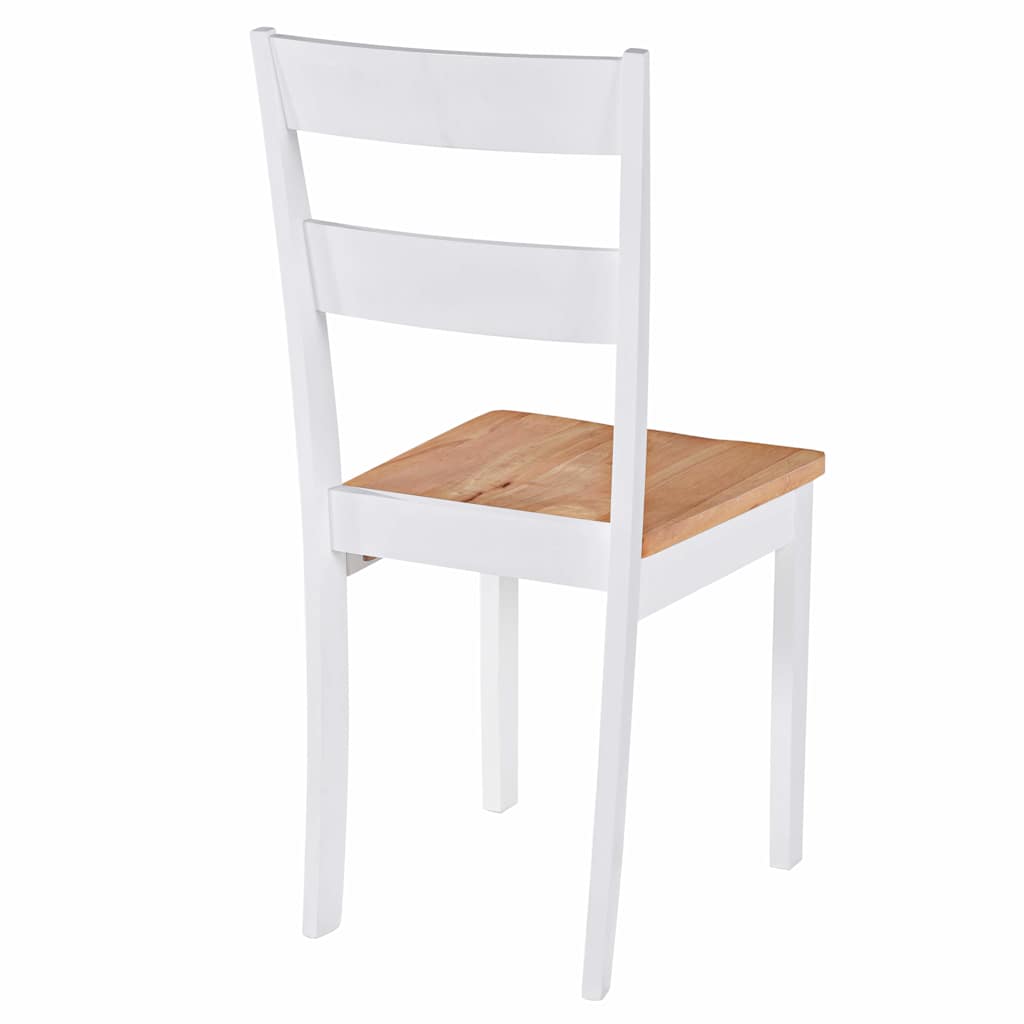 Eetkamerstoelen 2 st massief rubberwood wit is nu te koop bij PeponiXL, paradijselijk wonen!