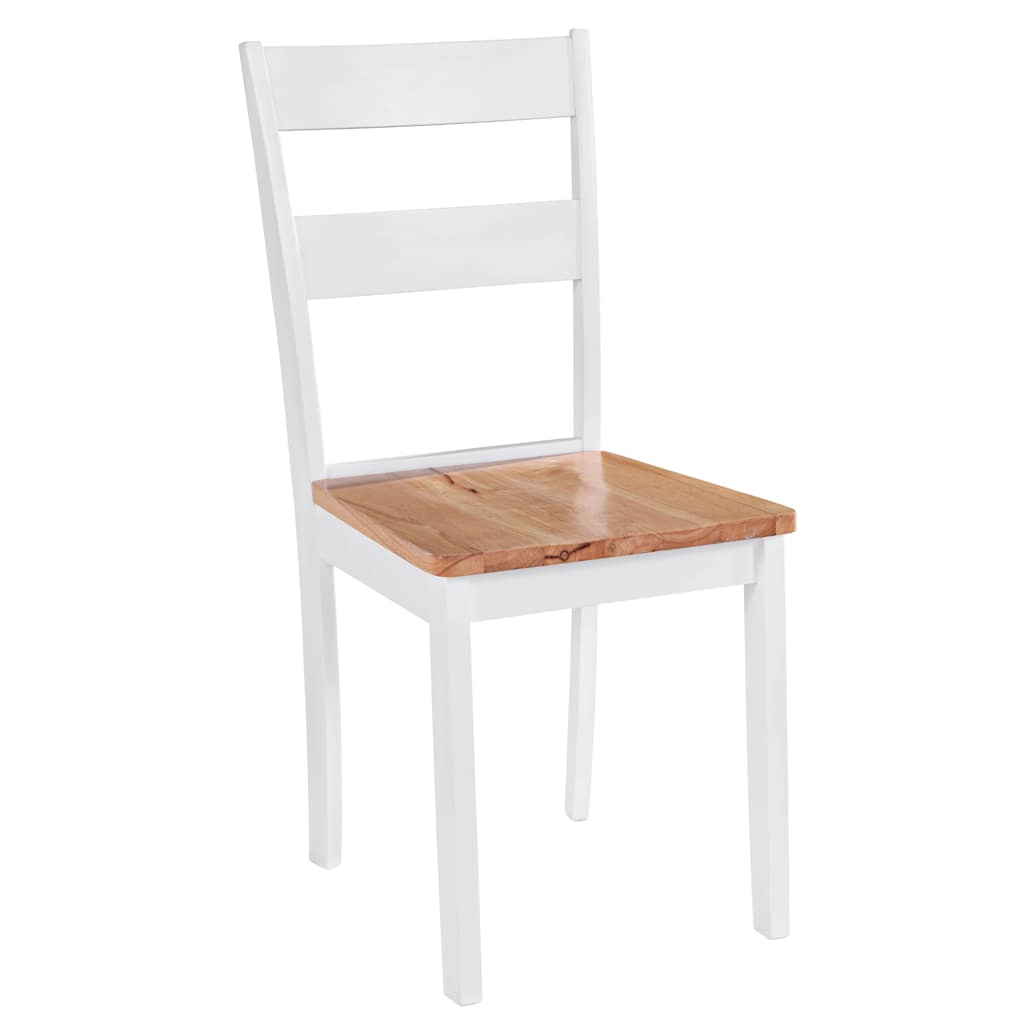Eetkamerstoelen 4 st massief rubberwood wit is nu te koop bij PeponiXL, paradijselijk wonen!