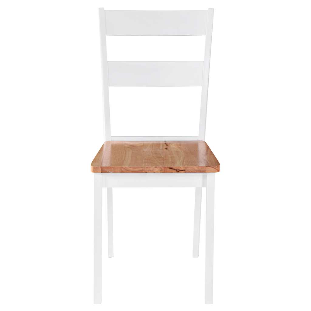 Eetkamerstoelen 4 st massief rubberwood wit is nu te koop bij PeponiXL, paradijselijk wonen!