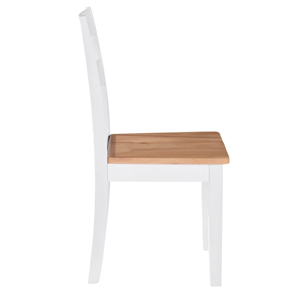 Eetkamerstoelen 4 st massief rubberwood wit is nu te koop bij PeponiXL, paradijselijk wonen!