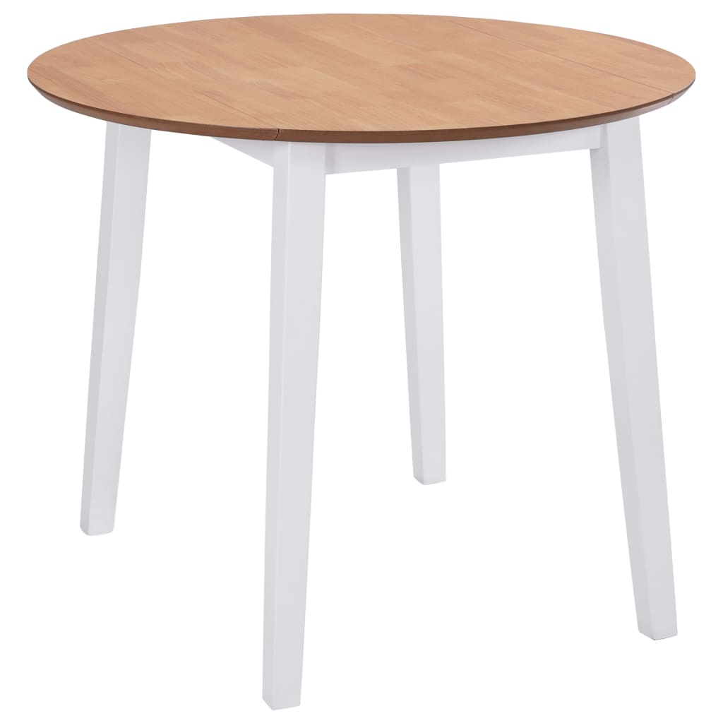 Eettafel inklapbaar rond MDF wit is nu te koop bij PeponiXL, paradijselijk wonen!