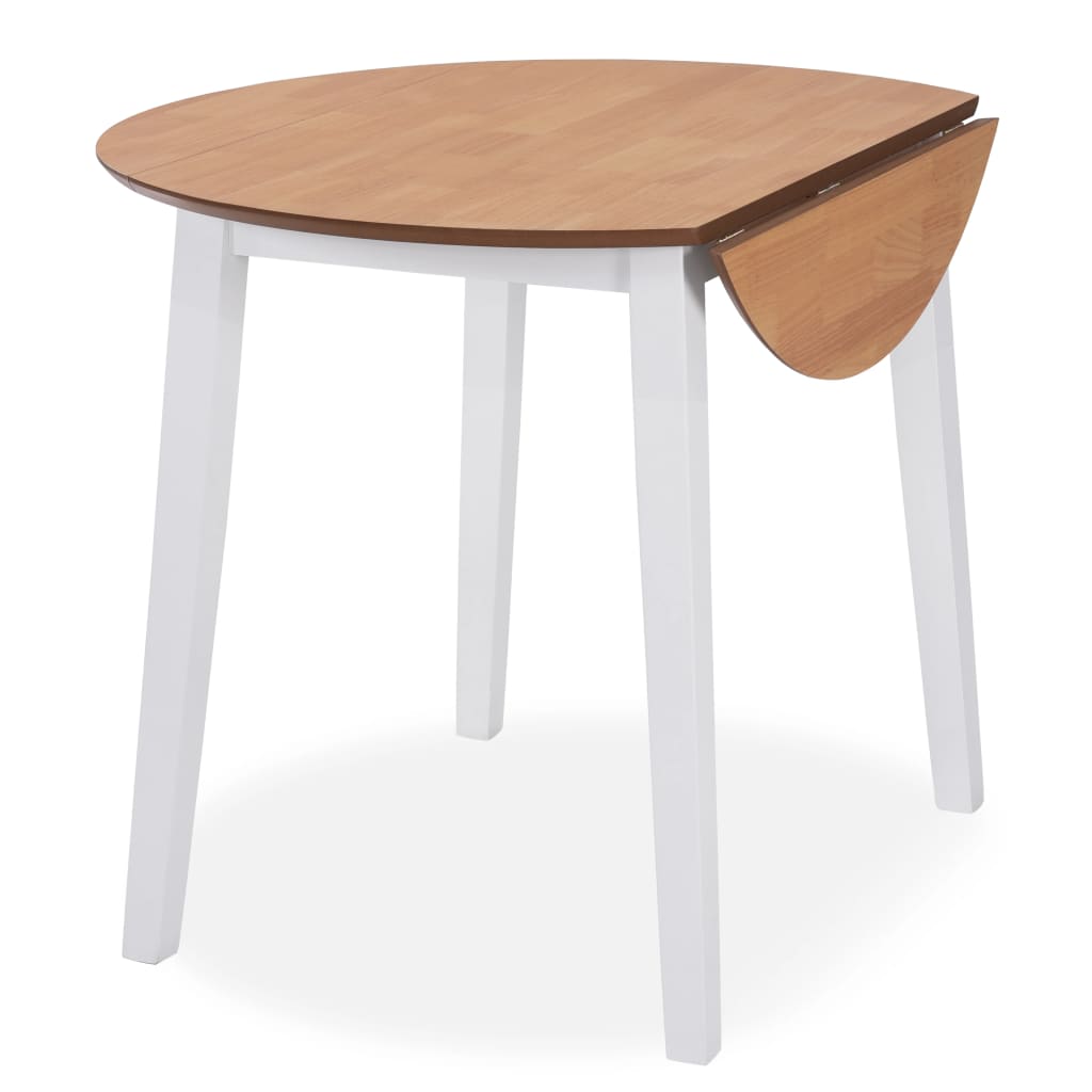 Eettafel inklapbaar rond MDF wit is nu te koop bij PeponiXL, paradijselijk wonen!