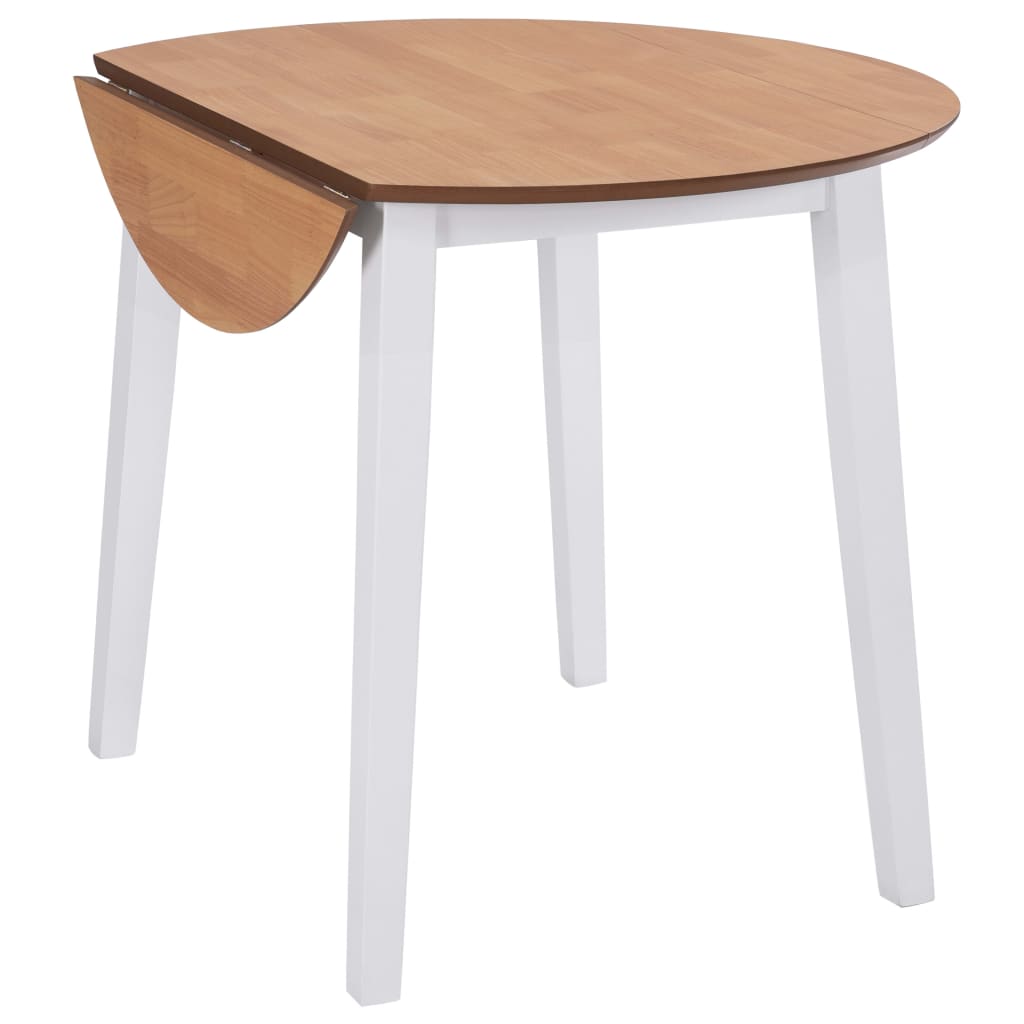 Eettafel inklapbaar rond MDF wit is nu te koop bij PeponiXL, paradijselijk wonen!