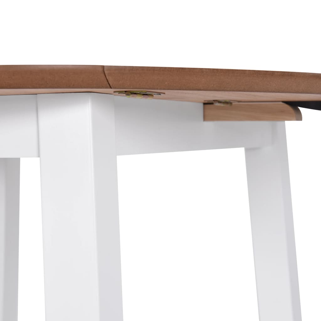 Eettafel inklapbaar rond MDF wit is nu te koop bij PeponiXL, paradijselijk wonen!