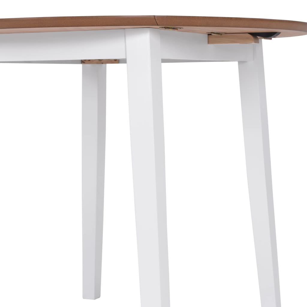 Eettafel inklapbaar rond MDF wit is nu te koop bij PeponiXL, paradijselijk wonen!