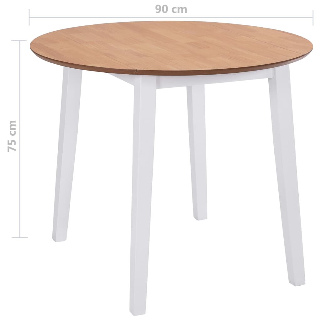 Eettafel inklapbaar rond MDF wit is nu te koop bij PeponiXL, paradijselijk wonen!