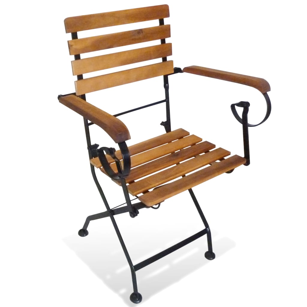 Tuinstoelen inklapbaar 2 st staal en massief acaciahout is nu te koop bij PeponiXL, paradijselijk wonen!