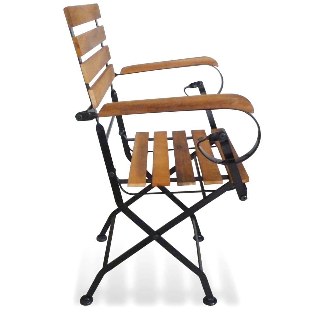 Tuinstoelen inklapbaar 2 st staal en massief acaciahout is nu te koop bij PeponiXL, paradijselijk wonen!