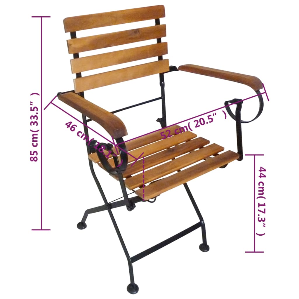 Tuinstoelen inklapbaar 2 st staal en massief acaciahout is nu te koop bij PeponiXL, paradijselijk wonen!